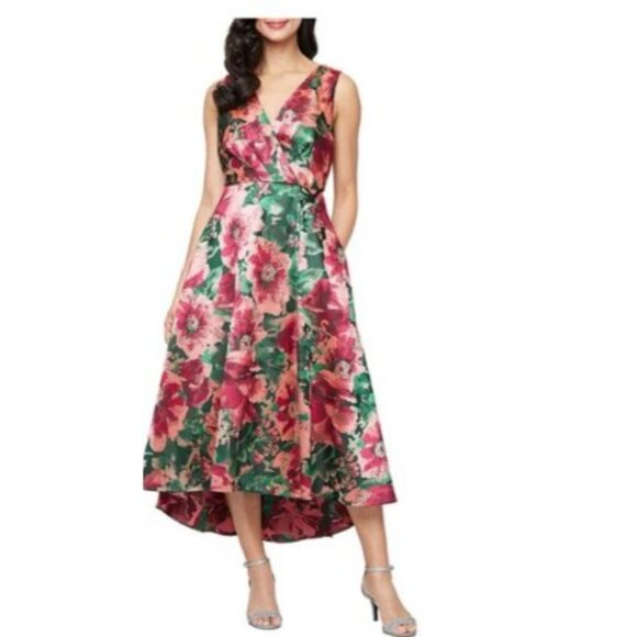 Ignite Evenings Womens Sleeveless Floral Jacquard  Midi Dress size 18 new $149 - Picture 1 of 9